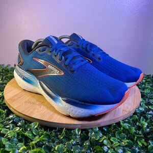🔥 BROOKS GLYCERIN 21 BLUE OPAL BLACK NASTURTIUM MENS RUNNING SHOES SIZE 10